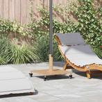 vidaXL Buiten Parasolvoet Lichthout 45 x 45 x 31 cm Staal, Tuin en Terras, Parasols, Verzenden, Nieuw