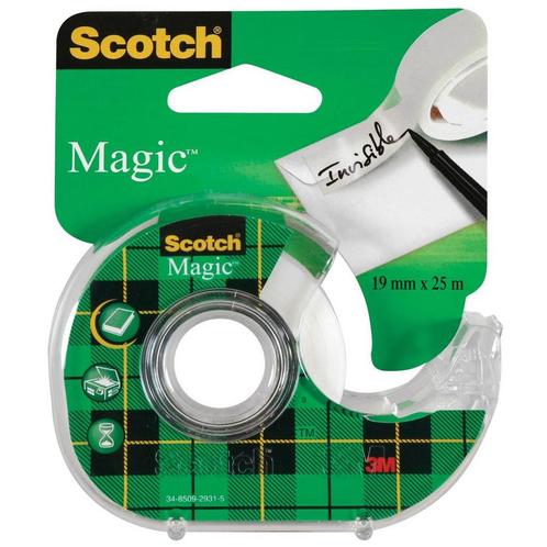 Scotch plakband Magic  Tape ft 19 mm x 25 m, blister met dis, Huis en Inrichting, Woonaccessoires | Overige