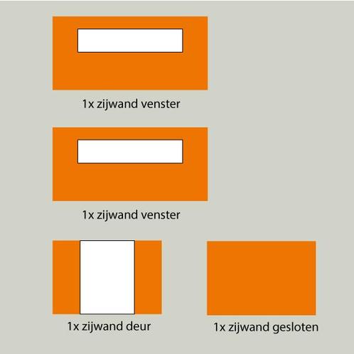 Ambisphere | Zijwandenset 2,5x5m WIT, Tuin en Terras, Partytenten, Partytent, Nieuw