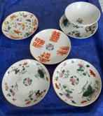 5 borden + 1 kom China - Porselein - China - Qing Dynastie