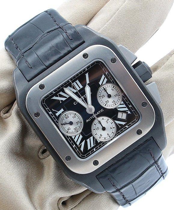 Cartier - Santos 100 Chronograph - 3104 - Heren - 2000-2010, Handtassen en Accessoires, Horloges | Heren