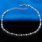 Fako Bijoux® - Enkelbandje Verzilverd - Bolletjes - 22cm -, Handtassen en Accessoires, Enkelbandjes en Enkelkettinkjes, Verzenden