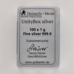 100 gram - Zilver .999 - 100x 1 Gram, Unity Box -, Postzegels en Munten, Edelmetalen en Baren