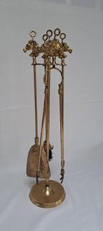 Openhaard accessoire - Messing - Paardenhoofden, Antiek en Kunst