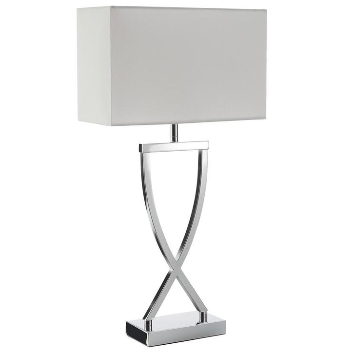 tectake Tafellamp Avina, modern design, 60W - chroom, Huis en Inrichting, Lampen | Tafellampen, Verzenden