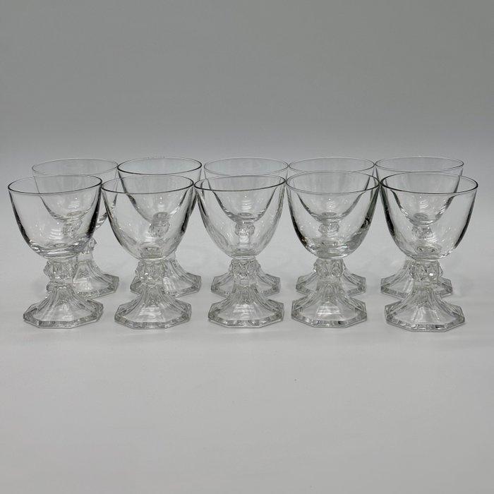 Val Saint Lambert - Wijnglas (10) - Yale - Kristal, Antiek en Kunst, Antiek | Meubels | Tafels