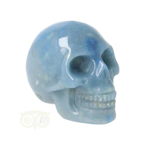 Blauwe kwarts schedel Nr 22 - 93 gram, Handtassen en Accessoires, Edelstenen, Nieuw, Verzenden
