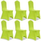 vidaXL Housse de chaise extensible 6 pcs vert, Verzenden, Neuf