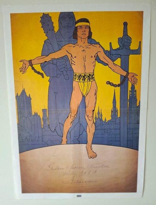Anonymous - Gulden Sporen Feesten Juli 1918 Antwerpen -, Antiek en Kunst, Kunst | Tekeningen en Fotografie