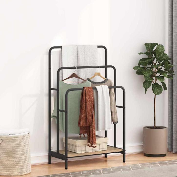 vidaXL Kledingrek Sonoma eiken 60 x 30 x 100.5 cm Bewerkt, Huis en Inrichting, Woonaccessoires | Kapstokken, Nieuw, Verzenden