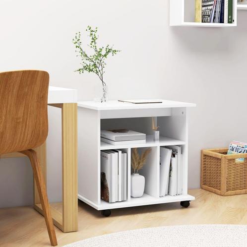 vidaXL Rolkast 60x45x60 cm bewerkt hout wit, Huis en Inrichting, Kasten | Overige, Nieuw, Verzenden