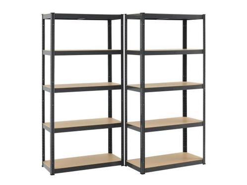 Veiling - Stellingkast Dubbel - 180x90x40 cm - Grijs, Huis en Inrichting, Kasten | Stellingkasten