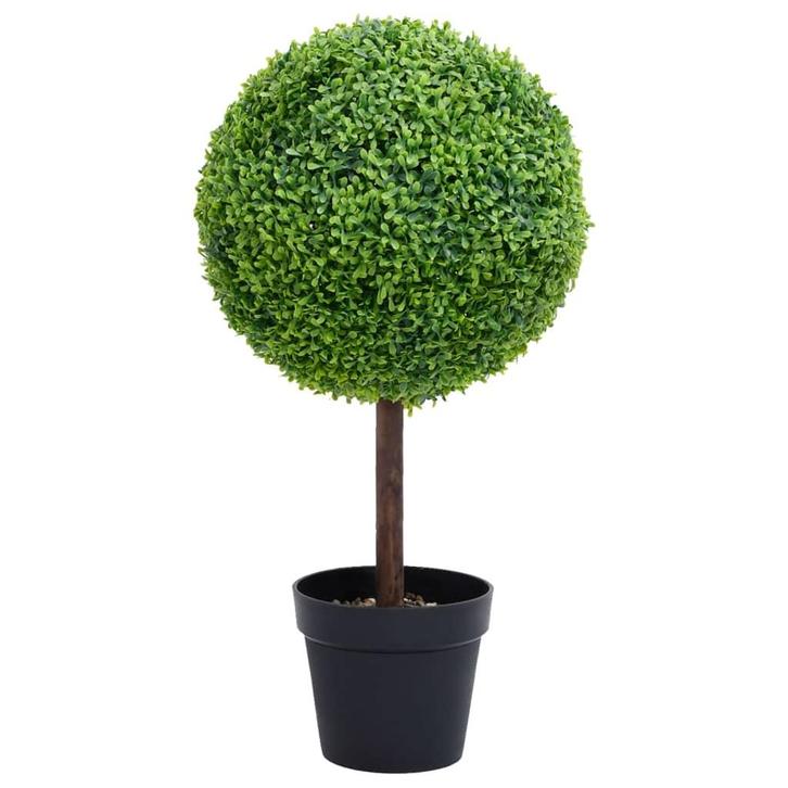 vidaXL Kunstplant met pot buxus bolvorming 50 cm groen, Maison & Meubles, Accessoires pour la Maison | Plantes & Fleurs artificielles