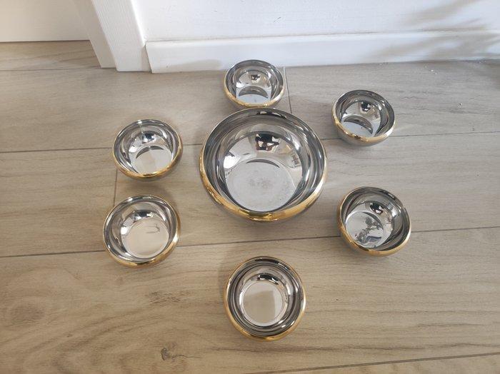 Alessi - Set kommen (7) - Staal, Antiek en Kunst, Antiek | Meubels | Stoelen en Sofa's