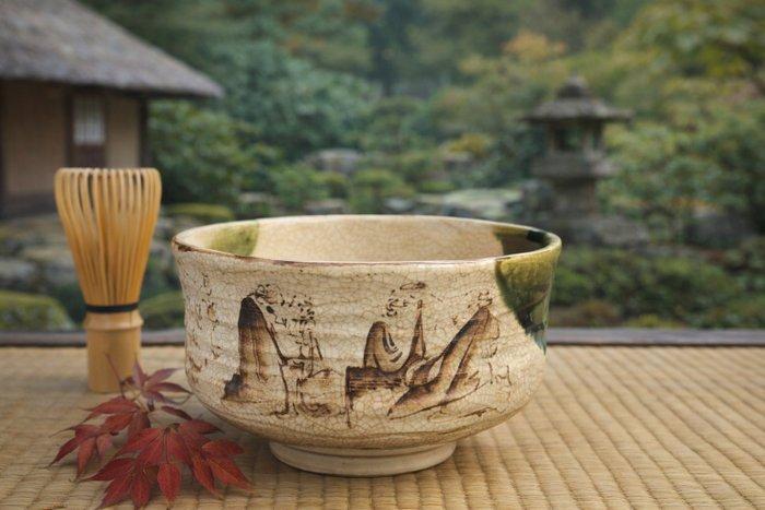 Chawan - Keit of Hasegen Kiln - Keramiek - Oribe-ware, Antiquités & Art, Antiquités | Autres Antiquités