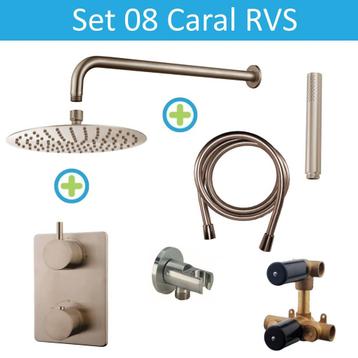 Wiesbaden Regendouche Inbouw | Caral | Rechthoek met, Ophalen of Verzenden, Kraan