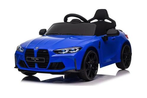 BMW M4, 12 volt elektrische kinderauto, Leder zitje, Rubbere, Kinderen en Baby's, Speelgoed | Buiten | Accuvoertuigen, Ophalen of Verzenden