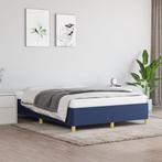 vidaXL Cadre de lit Bleu 140x190 cm Tissu, Maison & Meubles, Chambre à coucher | Lits, Neuf, Verzenden