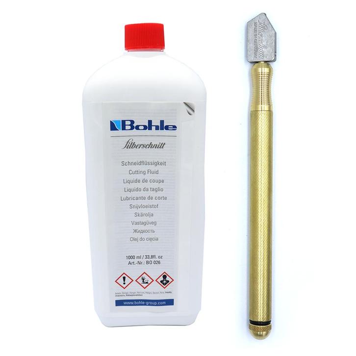 Silberschnitt Glassnijder met 1000ml Glas snijolie, Doe-het-zelf en Bouw, Glas en Ramen, Nieuw, Verzenden