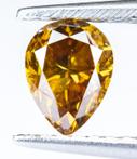 Diamant - 0.71 ct - Natural Fancy Deep Orangy Brownish