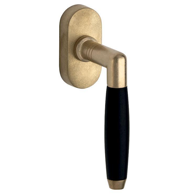 Draaikiepgarnituur Ton ebben/Elegant messing antiek, Doe-het-zelf en Bouw, Hang- en Sluitwerk, Klink of Kruk, Nieuw, Overige materialen