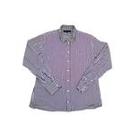 Vintage Tommy Hilfiger Purple White Striped maat S, Vêtements | Hommes, Chemises, Ophalen of Verzenden