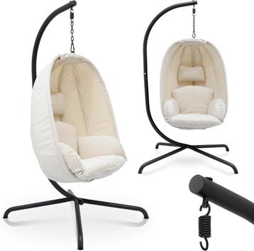 MIADOMODO® Hangstoel - met standaard en kussens, in hoogte v beschikbaar voor biedingen