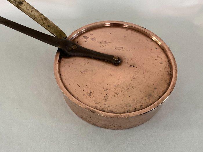 Steelpan (2) - Koper, zwaar - Steelpan met deksel, Antiek en Kunst, Antiek | Keukengerei