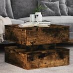 vidaXL Salontafel met metalen poten 50x50x40 cm gerookt, Huis en Inrichting, Tafels | Salontafels, Verzenden, Nieuw