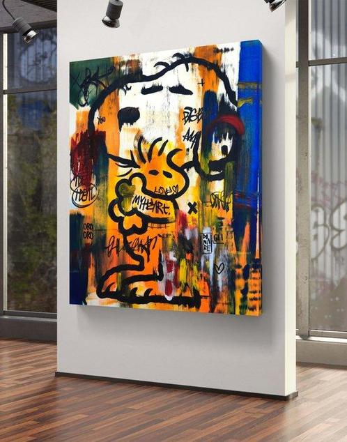 LACRISS (1990) - Snoopy & Woodstock + Oro Colato + XL, Antiek en Kunst, Kunst | Schilderijen | Modern