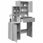 vidaXL Kaptafel met kastje 80x35x132 cm grijs sonoma, Huis en Inrichting, Verzenden, Nieuw