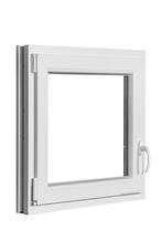 PVC raam draai kiep b80xh60 cm Antraciet, Nieuw, Dubbelglas, 80 tot 120 cm, Ophalen of Verzenden