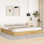 vidaXL Bedframe zonder matras 180x200 cm massief hout eiken, Huis en Inrichting, Verzenden, Nieuw