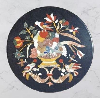 Tafel - Marmer - piano met edelstenen, Antiquités & Art, Antiquités | Meubles | Chaises & Canapés