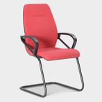 Frontseat vergaderstoel, rood, slede frame, Huis en Inrichting, Stoelen, Ophalen of Verzenden, Gebruikt
