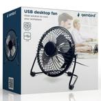 Gembird USB Desktop ventilator / Fan 10 cm Zwart, Hobby en Vrije tijd, Elektronica-componenten, Nieuw, Ophalen of Verzenden