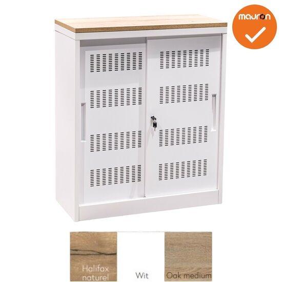 Schuifdeurkast -  Basic - Wit - 105cm, Zakelijke goederen, Kantoor en Winkelinrichting | Kantoormeubilair en Inrichting, Kast