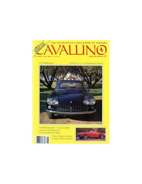 1990 FERRARI CAVALLINO MAGAZINE USA 57, Livres, Autos | Brochures & Magazines, Enlèvement ou Envoi