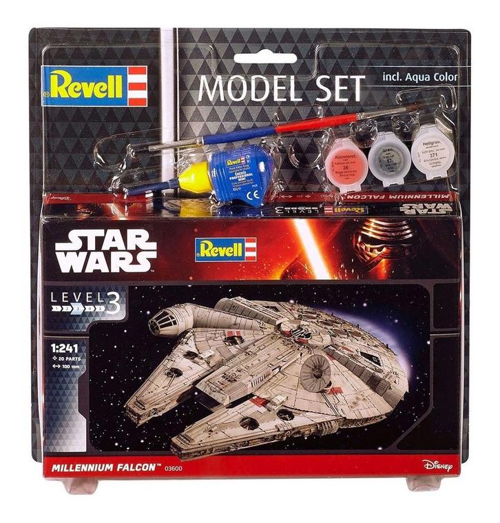 Star Wars Model Kit 1/241 Model Set Millennium Falcon 10 cm, Verzamelen, Star Wars, Nieuw, Ophalen of Verzenden