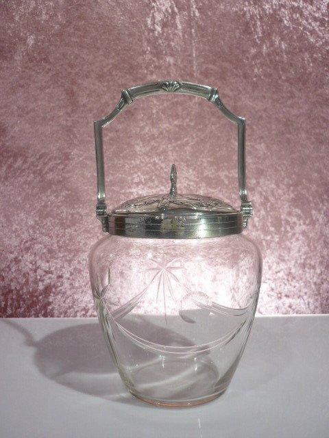 Art nouveau Urania pewter - Koekjesdoos - Pewter, Antiek en Kunst, Kunst | Designobjecten