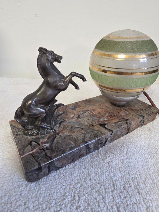 Lamp - marmer, regule en glas, Antiek en Kunst, Kunst | Designobjecten