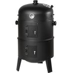 3 in1 BBQ Charcoal barbecue smoker ton - zwart