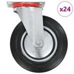 vidaXL 24 st Zwenkwielen 200 mm, Doe-het-zelf en Bouw, Verzenden, Nieuw