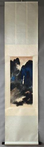 INK AND COLOR ON PAPER PAINTINGLANDSCAPE -