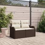 vidaXL Tuin Sofa Bruin 121 x 62 x 69cm poly rattan, Verzenden, Nieuw