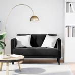 vidaXL Loveseat bank zwart 111 cm fluweel, Huis en Inrichting, Verzenden, Nieuw