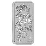 1 Troy Ounce - Zilver .999 - 1 oz Australian Lunar Dragon, Postzegels en Munten
