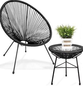 2dekans | LifeGoods Acapulco Stoel Bistroset - Tuinstoelen -, Tuin en Terras, Tuinsets en Loungesets, Ophalen of Verzenden