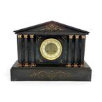 Pendule Neoclassicisme Marmer, Messing - 1850-1900, Antiek en Kunst