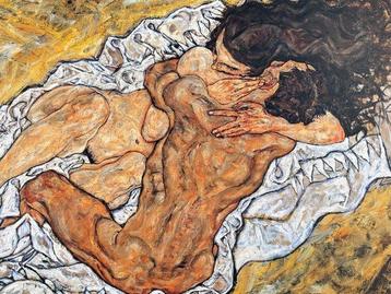 Egon Schiele - Die Umarmung, Antiek en Kunst